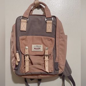 A pink backpack